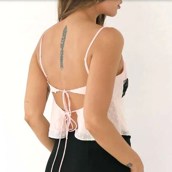 Rumored Baby Pink Lace Cami Tank Top Medium Midsummer Tank En Pointe Coquette - Picture 2 of 4